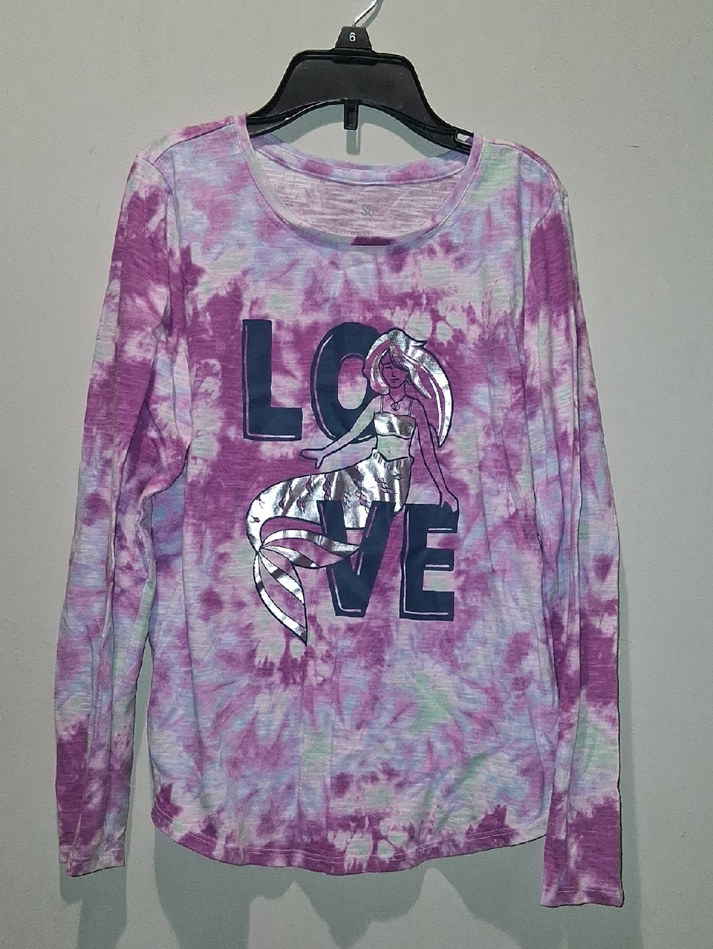 Cute Girl's Graphic Mermaid Top